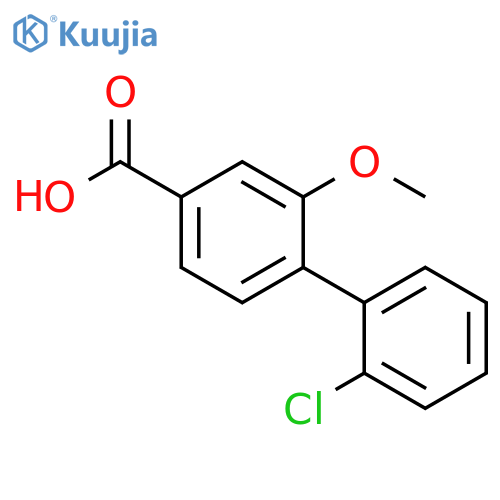 [1,1'-Biphenyl]-4-carboxylic acid, 2'-chloro-2-methoxy- structure