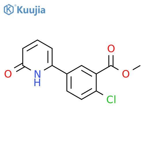 Benzoic acid, 2-chloro-5-(1,6-dihydro-6-oxo-2-pyridinyl)-, methyl ester structure
