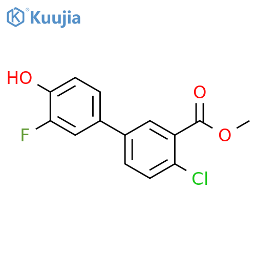 [1,1'-Biphenyl]-3-carboxylic acid, 4-chloro-3'-fluoro-4'-hydroxy-, methyl ester structure