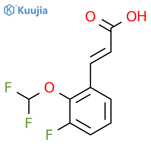 2-(Difluoromethoxy)-3-fluorocinnamic acid structure