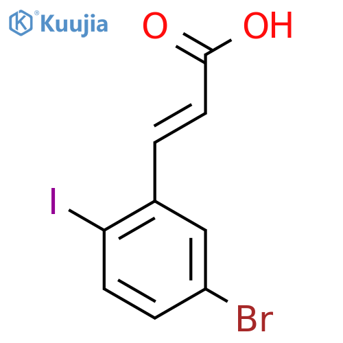 5-Bromo-2-iodocinnamic acid structure