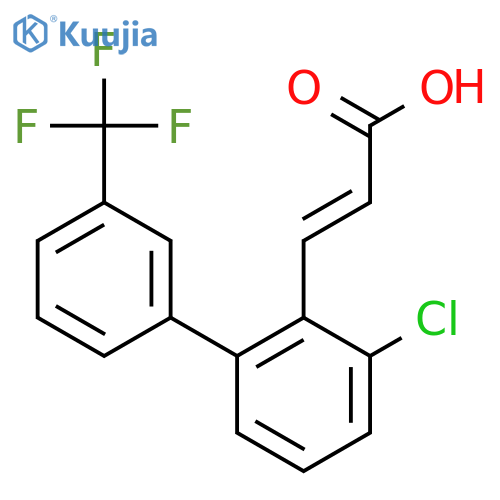 3-(3-Chloro-3'-(trifluoromethyl)biphenyl-2-yl)-acrylic acid structure