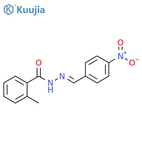 2-methyl-N'-(1E)-(4-nitrophenyl)methylidenebenzohydrazide structure