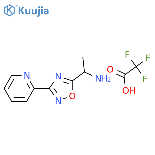 {1-[3-(2-pyridinyl)-1,2,4-oxadiazol-5-yl]ethyl}amine trifluoroacetate structure