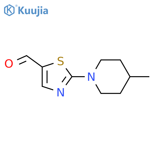 2-(4-Methylpiperidin-1-yl)thiazole-5-carbaldehyde structure