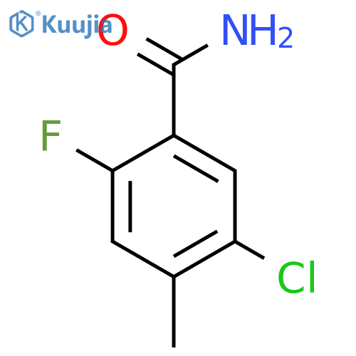 5-Chloro-2-fluoro-4-methylbenzamide structure