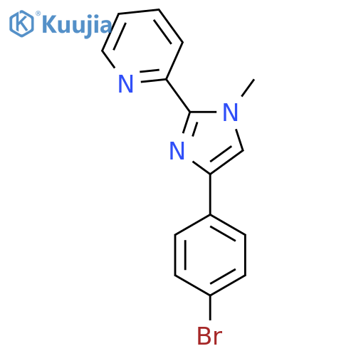 2-(4-(4-Bromophenyl)-1-methyl-1H-imidazol-2-yl)pyridine structure