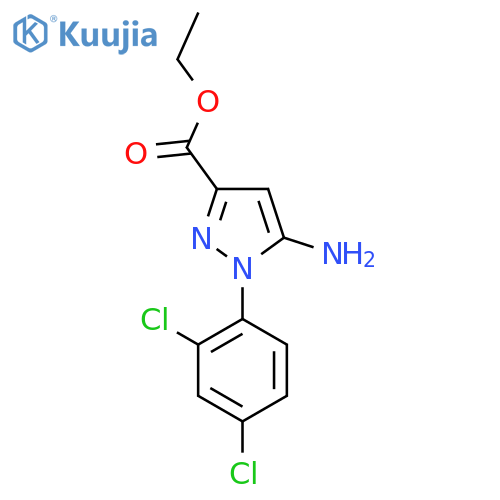 Ethyl 5-amino-1-(2,4-dichlorophenyl)-1H-pyrazole-3-carboxylate structure