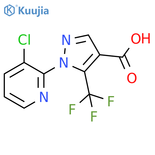 1-(3-chloropyridin-2-yl)-5-(trifluoromethyl)-1H-pyrazole-4-carboxylic acid structure