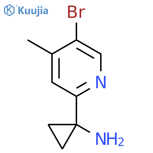 1-(5-Bromo-4-methylpyridin-2-yl)cyclopropan-1-amine structure