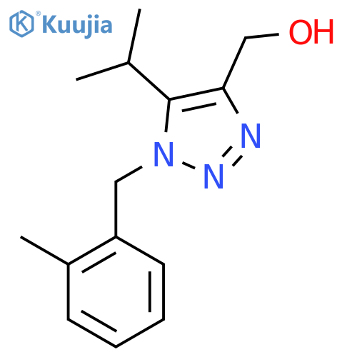 {1-(2-methylphenyl)methyl-5-(propan-2-yl)-1H-1,2,3-triazol-4-yl}methanol structure