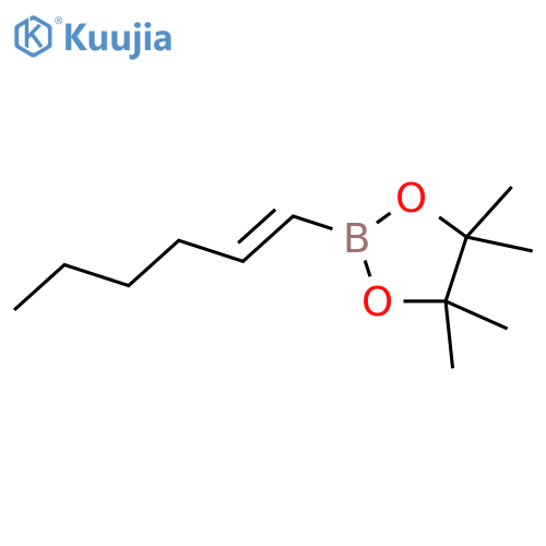 1,3,2-Dioxaborolane,2-(1E)-1-hexen-1-yl-4,4,5,5-tetramethyl- structure