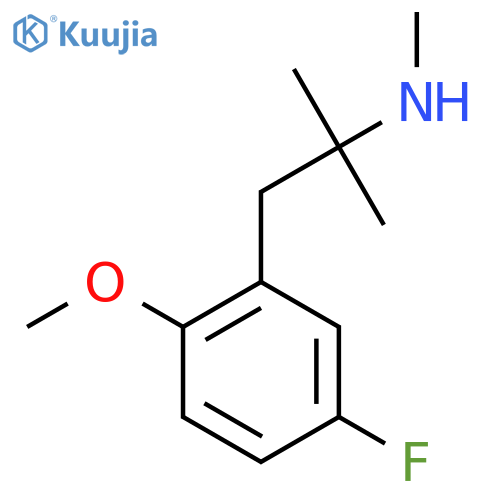 1-(5-fluoro-2-methoxyphenyl)-2-methylpropan-2-yl(methyl)amine structure