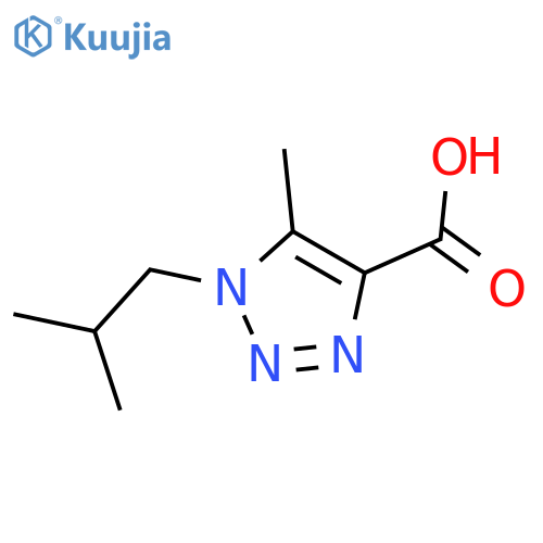 5-Methyl-1-(2-methylpropyl)-1h-1,2,3-triazole-4-carboxylic acid structure