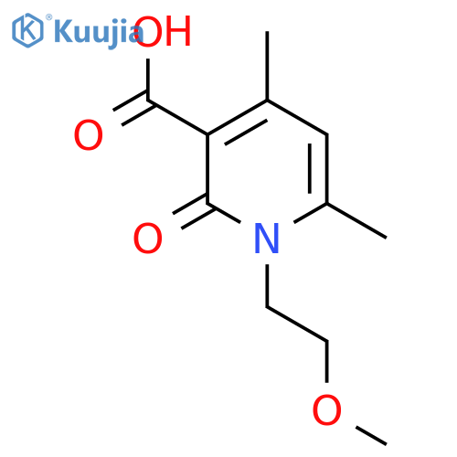 1-(2-Methoxyethyl)-4,6-dimethyl-2-oxo-1,2-dihydropyridine-3-carboxylic acid structure