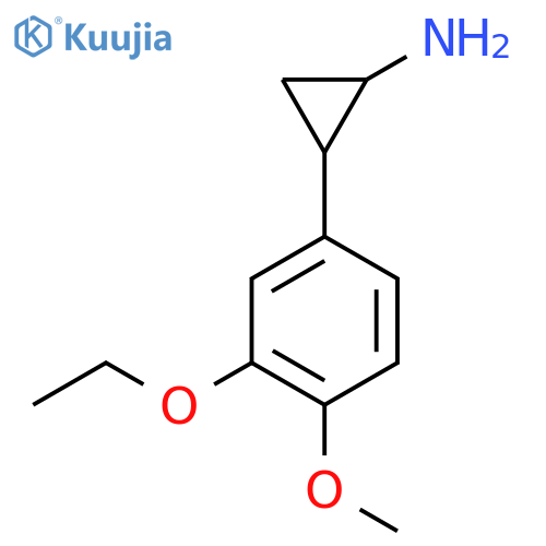 2-(3-ethoxy-4-methoxyphenyl)cyclopropan-1-amine structure