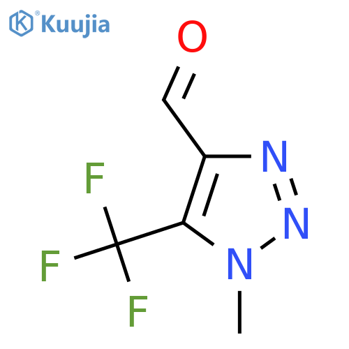 1-methyl-5-(trifluoromethyl)-1H-1,2,3-triazole-4-carbaldehyde structure