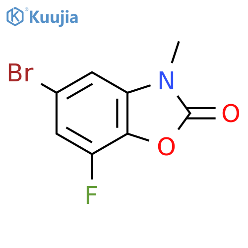 5-bromo-7-fluoro-3-methyl-1,3-benzoxazol-2-one structure