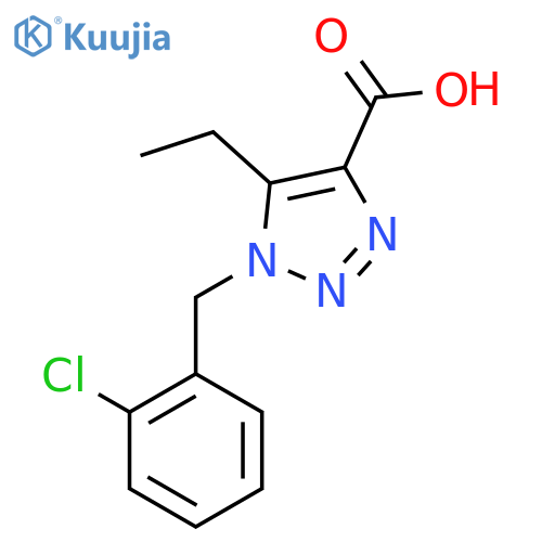 1-(2-chlorophenyl)methyl-5-ethyl-1H-1,2,3-triazole-4-carboxylic acid structure