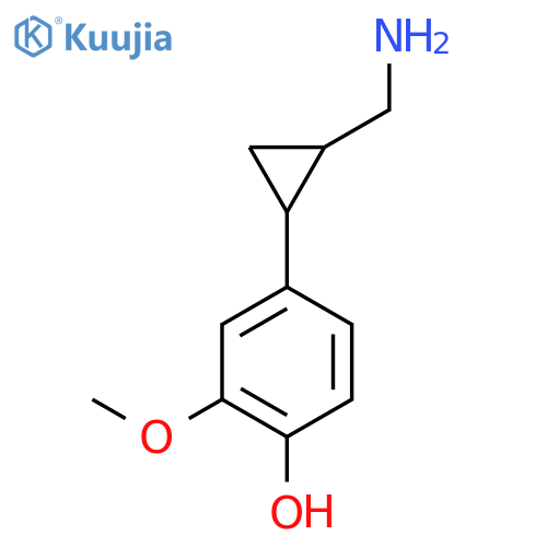 4-2-(aminomethyl)cyclopropyl-2-methoxyphenol structure