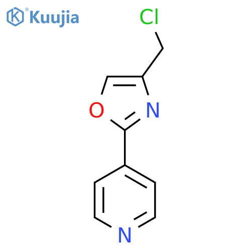 4-4-(chloromethyl)-1,3-oxazol-2-ylpyridine structure