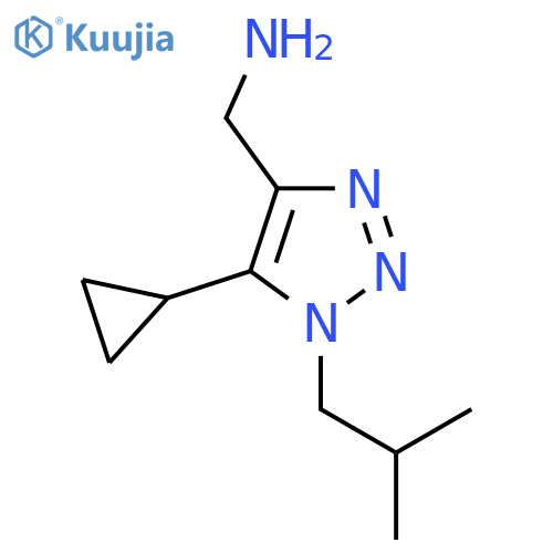 5-cyclopropyl-1-(2-methylpropyl)-1H-1,2,3-triazol-4-ylmethanamine structure