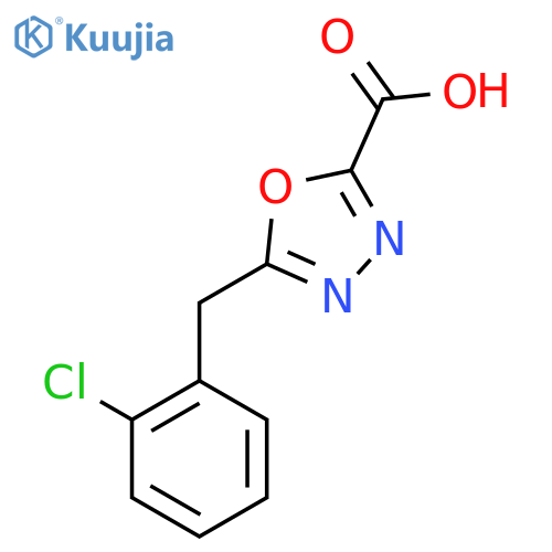 5-(2-chlorophenyl)methyl-1,3,4-oxadiazole-2-carboxylic acid structure