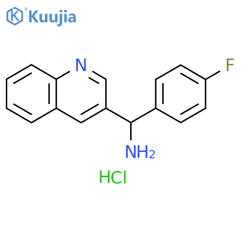 (4-fluorophenyl)(quinolin-3-yl)methanamine dihydrochloride structure