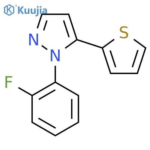 1-(2-Fluorophenyl)-5-(thiophen-2-yl)-1H-pyrazole structure