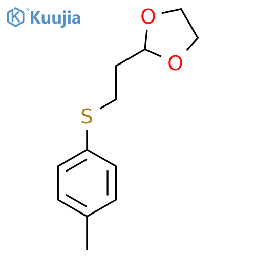 2-[2-(4-Methylphenyl)sulfanylethyl]-1,3-dioxolane structure