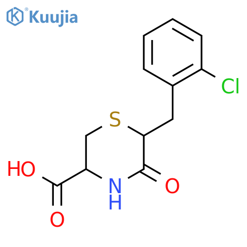 6-(2-Chlorobenzyl)-5-oxothiomorpholine-3-carboxylic acid structure