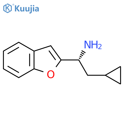 (1R)-1-(1-benzofuran-2-yl)-2-cyclopropylethan-1-amine structure