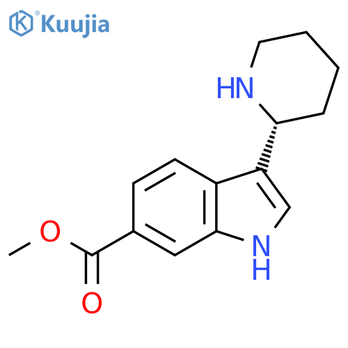 (R)-Methyl 3-(piperidin-2-yl)-1H-indole-6-carboxylate structure
