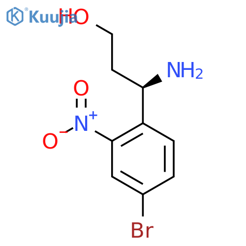 (3R)-3-amino-3-(4-bromo-2-nitrophenyl)propan-1-ol structure