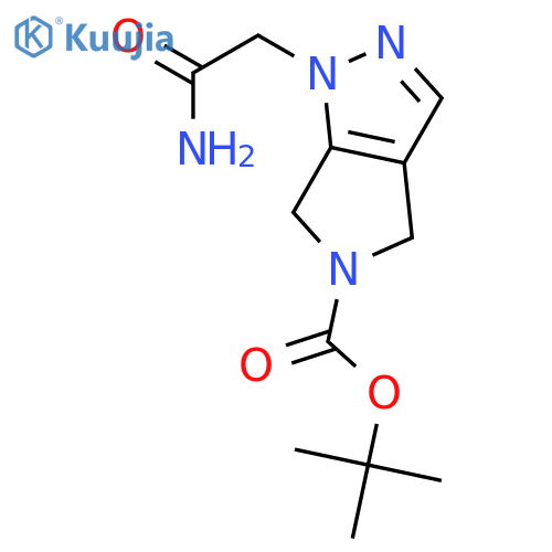 tert-Butyl 1-(2-amino-2-oxoethyl)-4,6-dihydropyrrolo[3,4-c]pyrazole-5(1H)-carboxylate structure