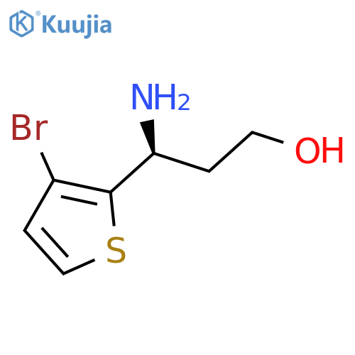 (3S)-3-amino-3-(3-bromothiophen-2-yl)propan-1-ol structure