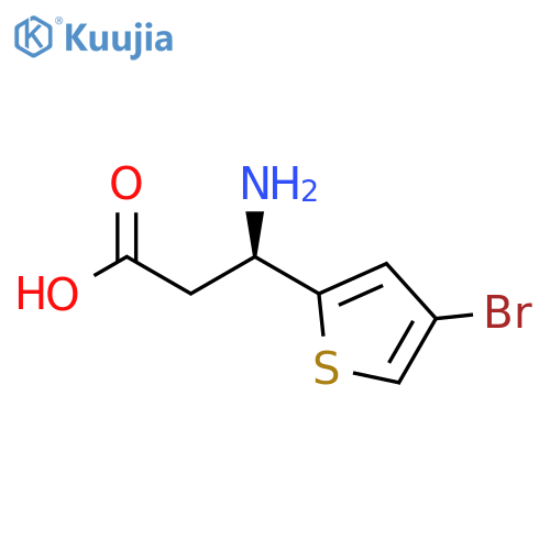 (3R)-3-AMINO-3-(4-BROMOTHIOPHEN-2-YL)PROPANOIC ACID structure