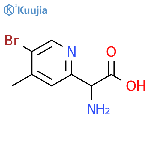 2-Pyridineacetic acid, α-amino-5-bromo-4-methyl- structure