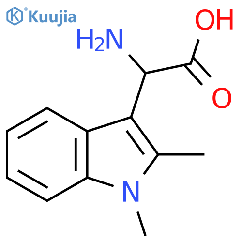 2-amino-2-(1,2-dimethyl-1H-indol-3-yl)acetic acid structure