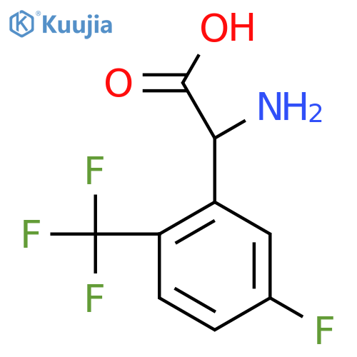 2-amino-2-5-fluoro-2-(trifluoromethyl)phenylacetic acid structure
