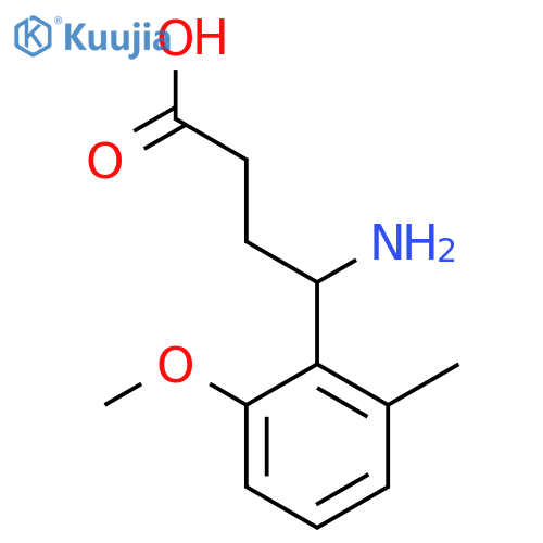 4-amino-4-(2-methoxy-6-methylphenyl)butanoic acid structure