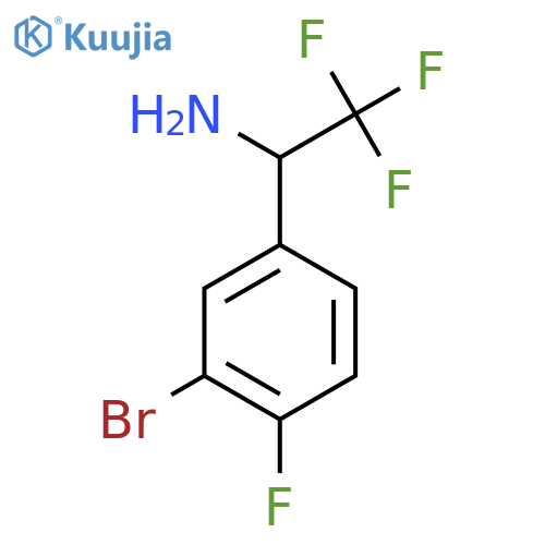 1-(3-Bromo-4-fluorophenyl)-2,2,2-trifluoroethan-1-amine structure