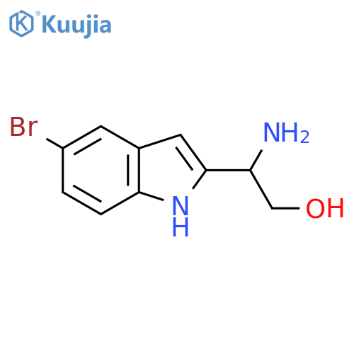 2-amino-2-(5-bromo-1H-indol-2-yl)ethan-1-ol structure