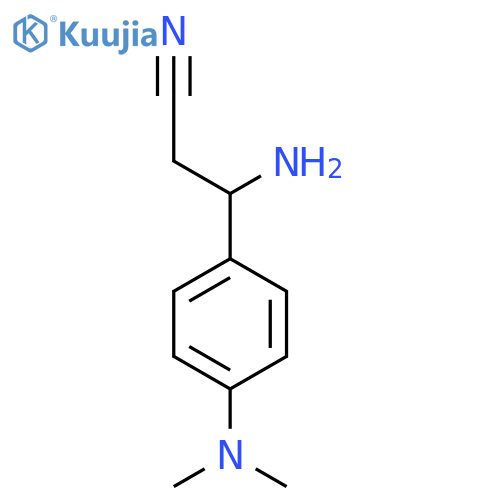 3-AMINO-3-(4-(DIMETHYLAMINO)PHENYL)PROPANENITRILE 2HCL structure