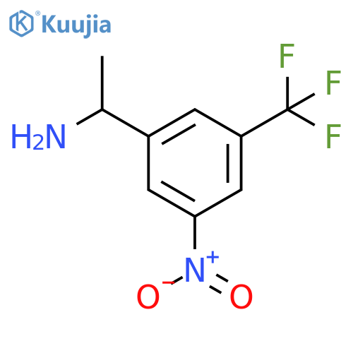 1-3-Nitro-5-(trifluoromethyl)phenylethan-1-amine structure