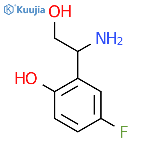 2-(1-amino-2-hydroxyethyl)-4-fluorophenol structure