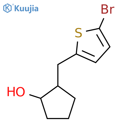 2-(5-bromothiophen-2-yl)methylcyclopentan-1-ol structure