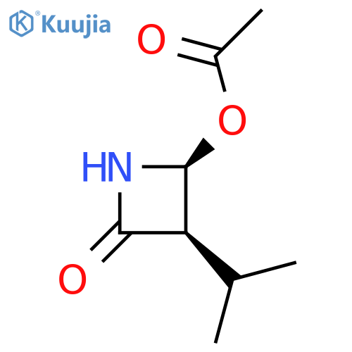 2-Azetidinone,4-(acetyloxy)-3-(1-methylethyl)-,(3R-cis)-(9CI) structure