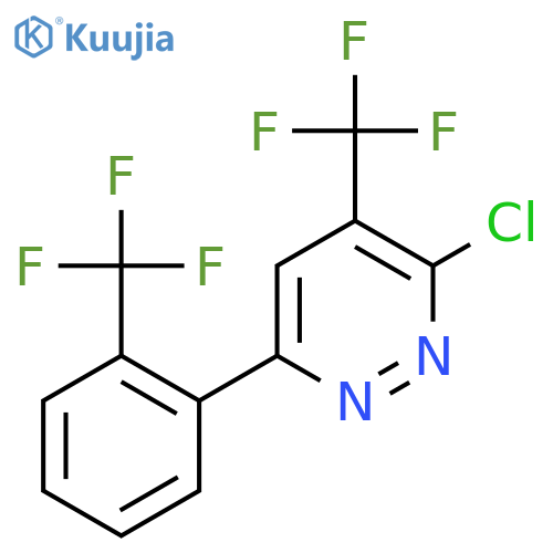 3-Chloro-4-(trifluoromethyl)-6-[2-(trifluoromethyl)phenyl]pyridazine structure
