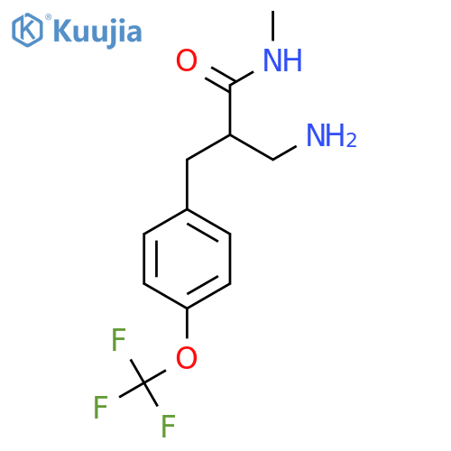 3-amino-N-methyl-2-{4-(trifluoromethoxy)phenylmethyl}propanamide structure